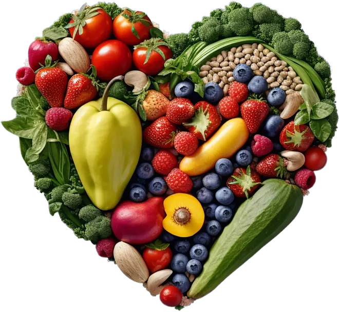 Obst und Gemüse Herz